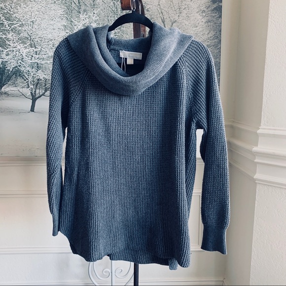 MICHAEL KORS CASUAL WAFFLE KNIT COWL NECK SWEATER - Picture 11 of 12